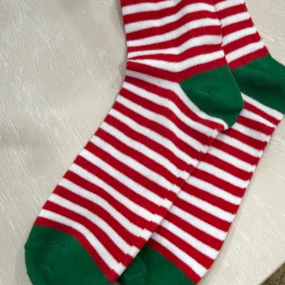 Holiday Striped Socks with Bells - Picture 3 of 5